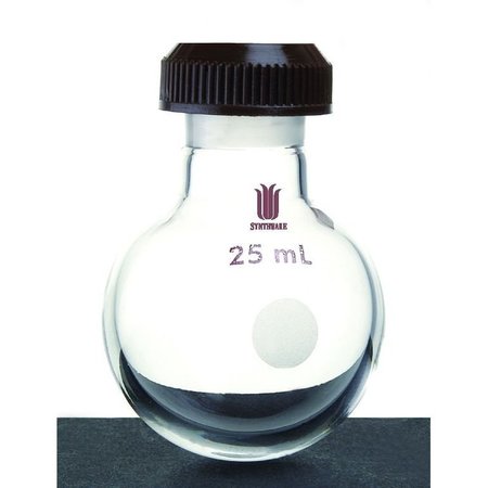 SYNTHWARE FLASK, ROUND BOTTOM, THREADED, 5mL, 14/10. F301005